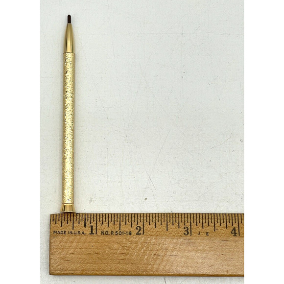 Vintage Geminesse Brow Pencil Brown Retractable Gold Case Makeup Collectible - Picture 11 of 11